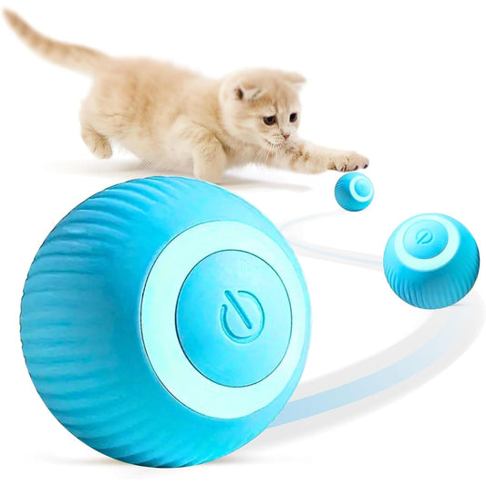 PawDaddy Smart 360° Auto-Rolling Ball Toy for Cats & Dogs: USB Rechargeable, Motion-Activated!