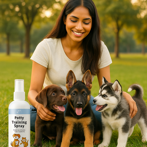 Dog & Puppy Potty Training Spray with Tea Tree Oil – 200ml × 2 | Pet Toilet Training Attractant & Odor Remover for Indoor & Outdoor Use