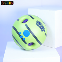Skatrs Interactive Giggle Pet Sound Ball Toy for Dogs and Cats - Durable Green Enrichment Toy