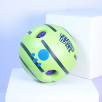 Skatrs Interactive Giggle Pet Sound Ball Toy for Dogs and Cats - Durable Green Enrichment Toy