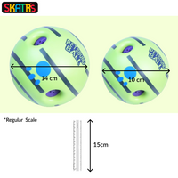 Skatrs Interactive Giggle Pet Sound Ball Toy for Dogs and Cats - Durable Green Enrichment Toy